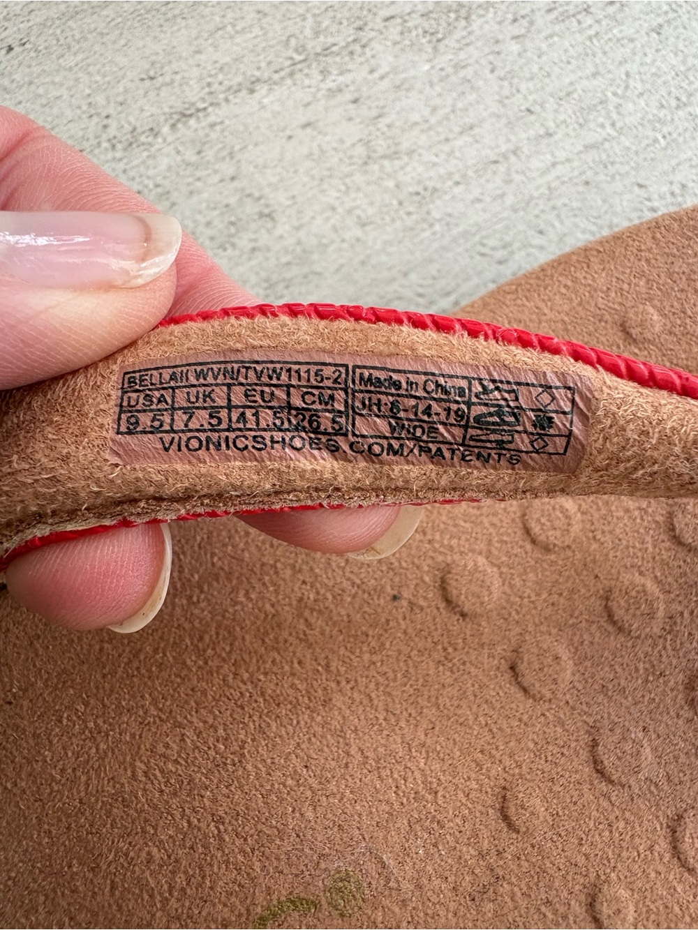 Vionic Red Bow Strap Women's Sandals - Picture 3 of 4